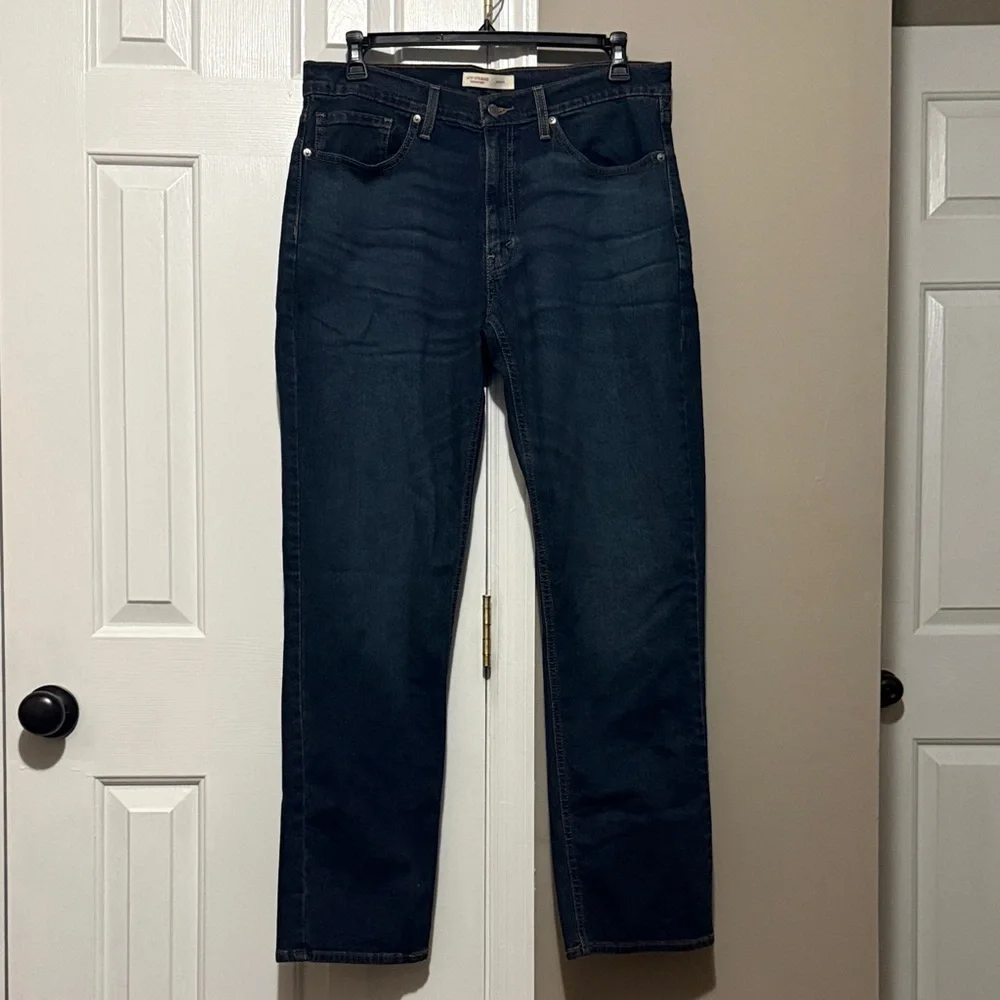 Signature by Levi Strauss Dark Blue Men's Straight Jeans 34x34